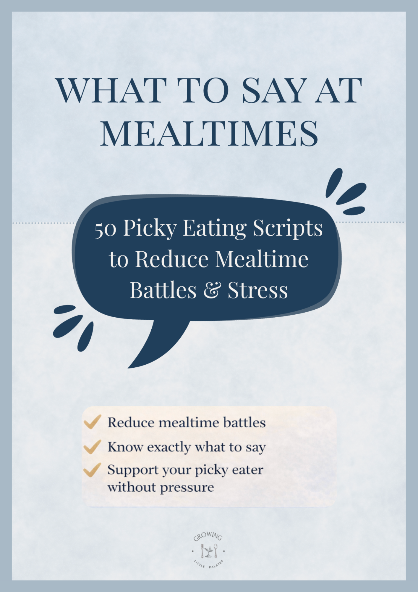 What to Say at Mealtimes